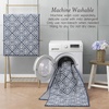 image:imageLaura Ashley All Loop Tufted 3x5 Washable SkidResistant Accent Rug  Ivory MarwoodAustell Twotone Dusty NavyIvory