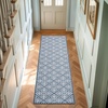 image:imageLaura Ashley All Loop Tufted 3x5 Washable SkidResistant Accent Rug  Ivory MarwoodAustell Twotone Dusty NavyIvory