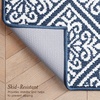 image:imageLaura Ashley All Loop Tufted 3x5 Washable SkidResistant Accent Rug  Ivory MarwoodAustell Twotone Dusty NavyIvory