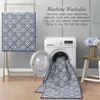 image:imageLaura Ashley All Loop Tufted 3x5 Washable SkidResistant Accent Rug  Ivory MarwoodAustell Twotone Dusty NavyIvory