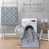image:imageLaura Ashley All Loop Tufted 3x5 Washable SkidResistant Accent Rug  Ivory MarwoodAustell Twotone Dusty NavyIvory