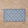 image:imageLaura Ashley All Loop Tufted 3x5 Washable SkidResistant Accent Rug  Ivory MarwoodAustell Twotone Dusty NavyIvory