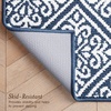 image:imageLaura Ashley All Loop Tufted 3x5 Washable SkidResistant Accent Rug  Ivory MarwoodAustell Twotone Dusty NavyIvory