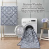 image:imageLaura Ashley All Loop Tufted 3x5 Washable SkidResistant Accent Rug  Ivory MarwoodAustell Twotone Dusty NavyIvory