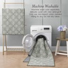 image:imageLaura Ashley All Loop Tufted 3x5 Washable SkidResistant Accent Rug  Ivory MarwoodAustell Twotone IvorySage