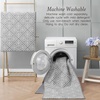 image:imageLaura Ashley All Loop Tufted 3x5 Washable SkidResistant Accent Rug  Ivory MarwoodAustell Twotone Light GreyIvory