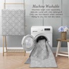image:imageLaura Ashley All Loop Tufted 3x5 Washable SkidResistant Accent Rug  Ivory MarwoodAustell Twotone Light GreyIvory