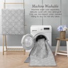 image:imageLaura Ashley All Loop Tufted 3x5 Washable SkidResistant Accent Rug  Ivory MarwoodAustell Twotone Light GreyIvory