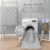 image:imageLaura Ashley All Loop Tufted 3x5 Washable SkidResistant Accent Rug  Ivory MarwoodAustell Twotone Light GreyIvory