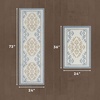 image:imageLaura Ashley All Loop Tufted 3x5 Washable SkidResistant Accent Rug  Ivory MarwoodBarnsley Blue