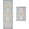 image:imageLaura Ashley All Loop Tufted 3x5 Washable SkidResistant Accent Rug  Ivory MarwoodBarnsley Blue