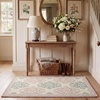 image:imageLaura Ashley All Loop Tufted 3x5 Washable SkidResistant Accent Rug  Ivory MarwoodBarnsley Pink