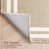 image:imageLaura Ashley All Loop Tufted 3x5 Washable SkidResistant Accent Rug  Ivory MarwoodDebbie Double Border Twotone BerberIvory