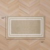 image:imageLaura Ashley All Loop Tufted 3x5 Washable SkidResistant Accent Rug  Ivory MarwoodDebbie Double Border Twotone BerberIvory