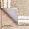 image:imageLaura Ashley All Loop Tufted 3x5 Washable SkidResistant Accent Rug  Ivory MarwoodDebbie Double Border Twotone BerberIvory