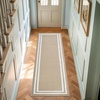 image:imageLaura Ashley All Loop Tufted 3x5 Washable SkidResistant Accent Rug  Ivory MarwoodDebbie Double Border Twotone BerberIvory