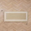 image:imageLaura Ashley All Loop Tufted 3x5 Washable SkidResistant Accent Rug  Ivory MarwoodDebbie Double Border Twotone BerberIvory