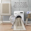 image:imageLaura Ashley All Loop Tufted 3x5 Washable SkidResistant Accent Rug  Ivory MarwoodDebbie Double Border Twotone BerberIvory