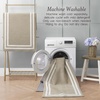 image:imageLaura Ashley All Loop Tufted 3x5 Washable SkidResistant Accent Rug  Ivory MarwoodDebbie Double Border Twotone BerberIvory