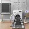 image:imageLaura Ashley All Loop Tufted 3x5 Washable SkidResistant Accent Rug  Ivory MarwoodDebbie Double Border Twotone Dark GreyIvory