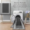 image:imageLaura Ashley All Loop Tufted 3x5 Washable SkidResistant Accent Rug  Ivory MarwoodDebbie Double Border Twotone Dark GreyIvory