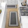 image:imageLaura Ashley All Loop Tufted 3x5 Washable SkidResistant Accent Rug  Ivory MarwoodDebbie Double Border Twotone Dark GreyIvory