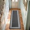 image:imageLaura Ashley All Loop Tufted 3x5 Washable SkidResistant Accent Rug  Ivory MarwoodDebbie Double Border Twotone Dark GreyIvory