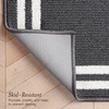 image:imageLaura Ashley All Loop Tufted 3x5 Washable SkidResistant Accent Rug  Ivory MarwoodDebbie Double Border Twotone Dark GreyIvory