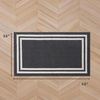 image:imageLaura Ashley All Loop Tufted 3x5 Washable SkidResistant Accent Rug  Ivory MarwoodDebbie Double Border Twotone Dark GreyIvory