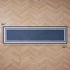 image:imageLaura Ashley All Loop Tufted 3x5 Washable SkidResistant Accent Rug  Ivory MarwoodDebbie Double Border Twotone Dusty NavyIvory