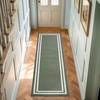 image:imageLaura Ashley All Loop Tufted 3x5 Washable SkidResistant Accent Rug  Ivory MarwoodDebbie Double Border Twotone IvorySage