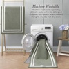 image:imageLaura Ashley All Loop Tufted 3x5 Washable SkidResistant Accent Rug  Ivory MarwoodDebbie Double Border Twotone IvorySage