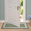 image:imageLaura Ashley All Loop Tufted 3x5 Washable SkidResistant Accent Rug  Ivory MarwoodDebbie Double Border Twotone IvorySage