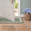 image:imageLaura Ashley All Loop Tufted 3x5 Washable SkidResistant Accent Rug  Ivory MarwoodDebbie Double Border Twotone IvorySage