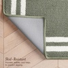 image:imageLaura Ashley All Loop Tufted 3x5 Washable SkidResistant Accent Rug  Ivory MarwoodDebbie Double Border Twotone IvorySage
