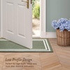 image:imageLaura Ashley All Loop Tufted 3x5 Washable SkidResistant Accent Rug  Ivory MarwoodDebbie Double Border Twotone IvorySage