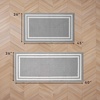 image:imageLaura Ashley All Loop Tufted 3x5 Washable SkidResistant Accent Rug  Ivory MarwoodDebbie Double Border Twotone Light GreyIvory