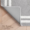 image:imageLaura Ashley All Loop Tufted 3x5 Washable SkidResistant Accent Rug  Ivory MarwoodDebbie Double Border Twotone Light GreyIvory