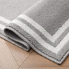 image:imageLaura Ashley All Loop Tufted 3x5 Washable SkidResistant Accent Rug  Ivory MarwoodDebbie Double Border Twotone Light GreyIvory