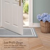 image:imageLaura Ashley All Loop Tufted 3x5 Washable SkidResistant Accent Rug  Ivory MarwoodDebbie Double Border Twotone Light GreyIvory
