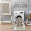 image:imageLaura Ashley All Loop Tufted 3x5 Washable SkidResistant Accent Rug  Ivory MarwoodDebbie Double Border Twotone LinenIvory