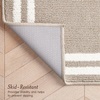 image:imageLaura Ashley All Loop Tufted 3x5 Washable SkidResistant Accent Rug  Ivory MarwoodDebbie Double Border Twotone LinenIvory