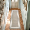 image:imageLaura Ashley All Loop Tufted 3x5 Washable SkidResistant Accent Rug  Ivory MarwoodDebbie Double Border Twotone LinenIvory