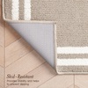 image:imageLaura Ashley All Loop Tufted 3x5 Washable SkidResistant Accent Rug  Ivory MarwoodDebbie Double Border Twotone LinenIvory
