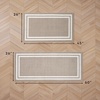 image:imageLaura Ashley All Loop Tufted 3x5 Washable SkidResistant Accent Rug  Ivory MarwoodDebbie Double Border Twotone LinenIvory