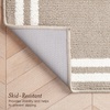 image:imageLaura Ashley All Loop Tufted 3x5 Washable SkidResistant Accent Rug  Ivory MarwoodDebbie Double Border Twotone LinenIvory