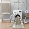 image:imageLaura Ashley All Loop Tufted 3x5 Washable SkidResistant Accent Rug  Ivory MarwoodDebbie Double Border Twotone LinenIvory
