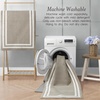 image:imageLaura Ashley All Loop Tufted 3x5 Washable SkidResistant Accent Rug  Ivory MarwoodDebbie Double Border Twotone LinenIvory