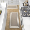 image:imageLaura Ashley All Loop Tufted 3x5 Washable SkidResistant Accent Rug  Ivory MarwoodDebbie Double Border Twotone LinenIvory