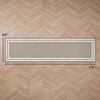 image:imageLaura Ashley All Loop Tufted 3x5 Washable SkidResistant Accent Rug  Ivory MarwoodDebbie Double Border Twotone LinenIvory